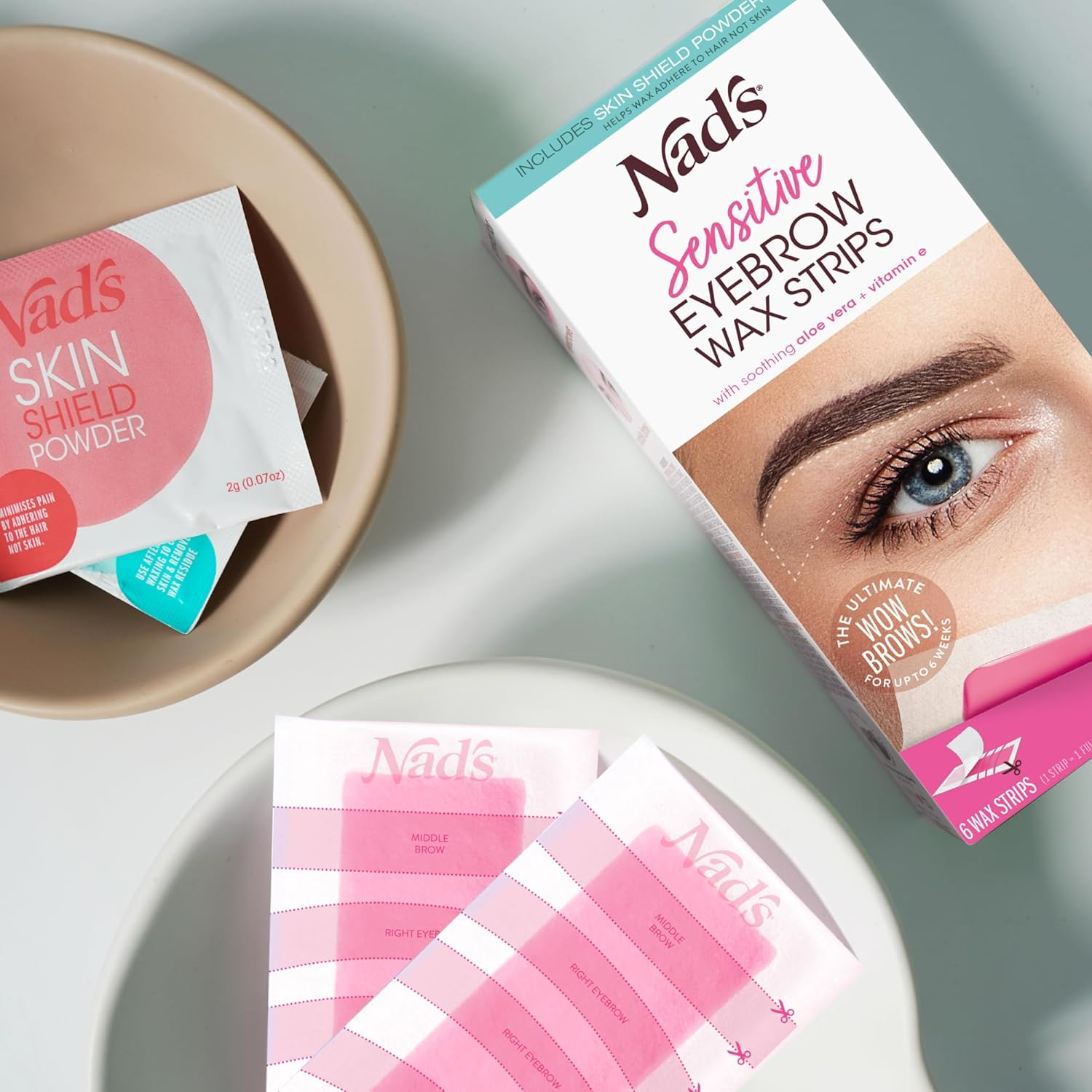 Nad'S Hair Removal Eyebrow Wax Strips, Eyebrow Shapers, Ready-To-Use Template Wax Strips image number 4