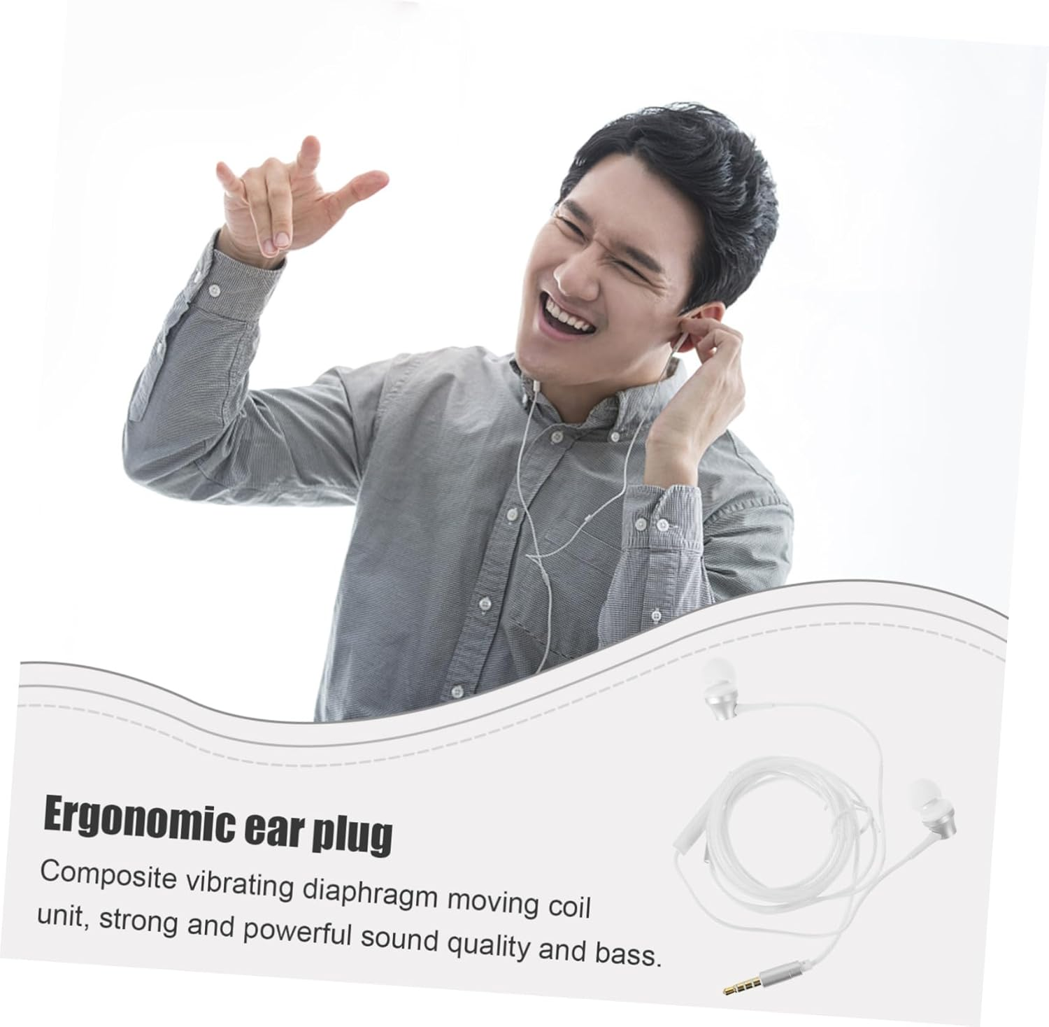 GARIOUANS Ergonomic In-Ear Earbud Headphones Wired Jack for Phone Tablet Laptop Comfortable Fit with Sound Isolation and Long Wear Design Random Color image number 6