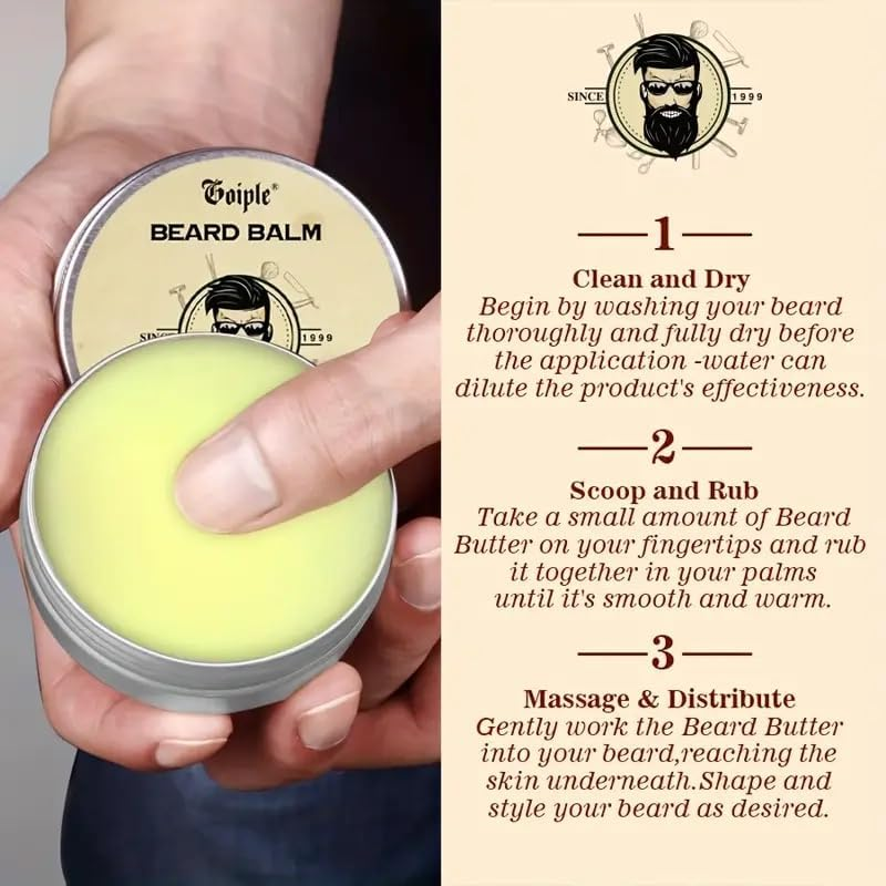 Goiple Beard Balm, Sandalwood Scent, Moisturising Beard Care, 30G image number 3