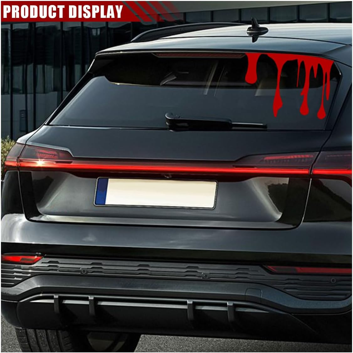 Flowing Blood Bloody Sticker Decal, Blood Dripping Car Sticker, Theme Bleeding Decals for Car Motor Tail Light Window Bumper Decoration image number 1