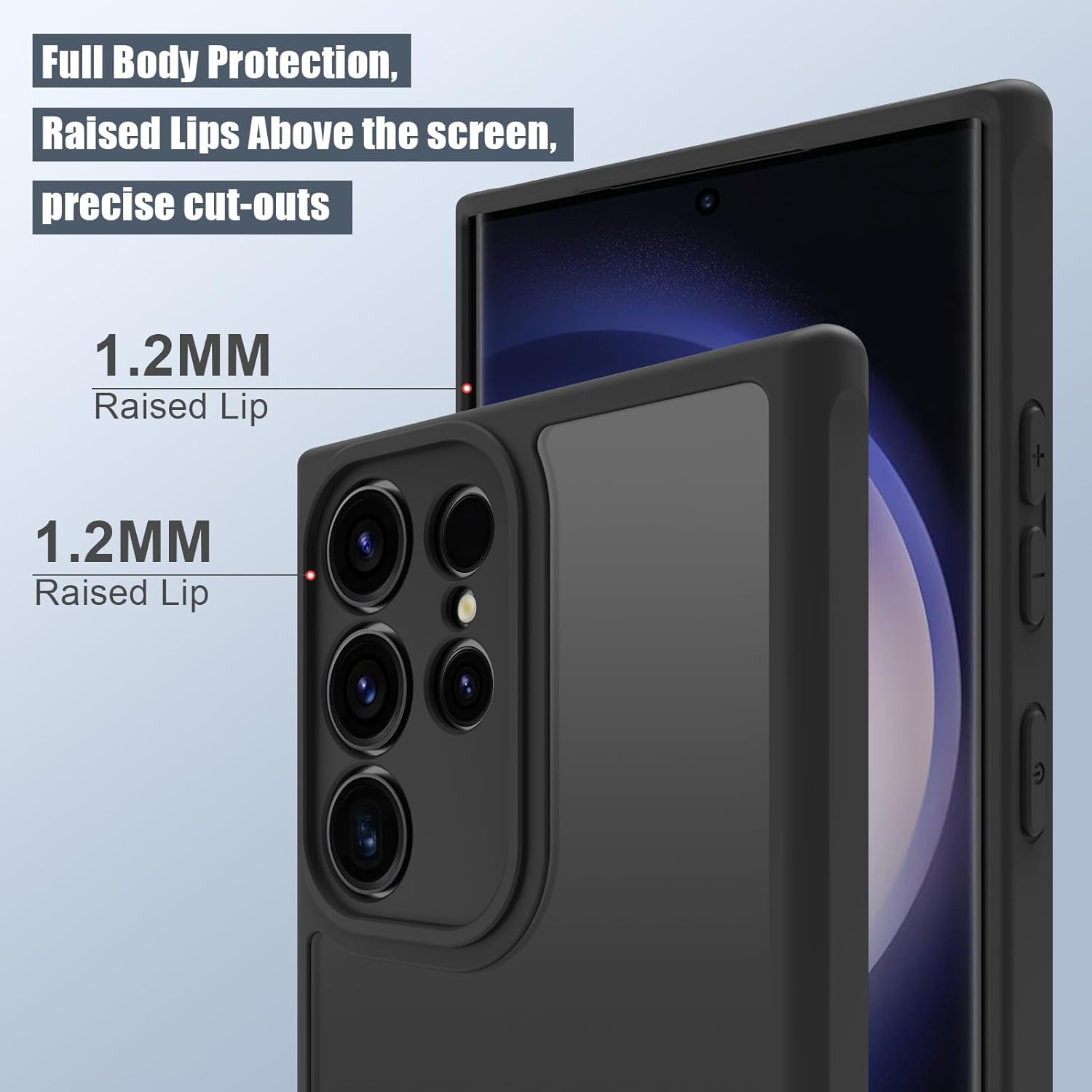 Matte Case for Samsung Galaxy S23 Ultra Case, Shockproof Drop Protection Anti-Fingerprint, Frosted Translucent Back Phone Cover for Samsung S23 Ultra Case 5G - Samsung Galaxy A16 image number 3