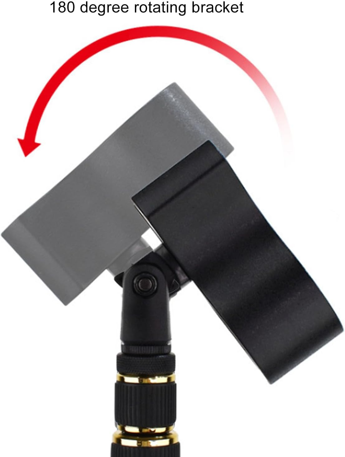 Hair Dryer Stand, 23.62-76.77 Inch Adjustable Height Hair Dryer Holder with Tripod and Universal Clip, 180 Degree Rotating Handsfree Blow Dryer Holder for Salons or Home Use image number 1