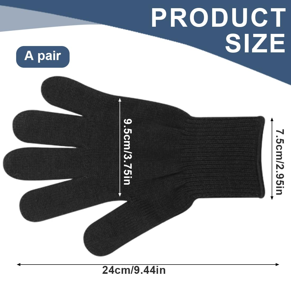 DLPRK 1 Pair of Gloves Size M, Hairdresser Perm anti Fire Protection Hands, Professional Heat Resistant Gloves, Breathable and Comfortable image number 5