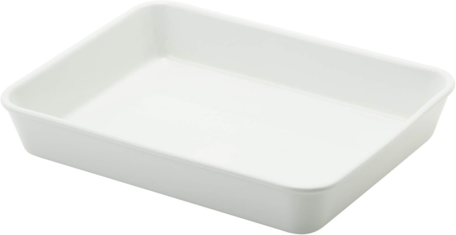 TAMAKI T-787168 Ceramic Bat, White, Diameter 11.6 X Depth 9.1 X Height 1.9 Inches (29.5 X 23 X 4.8 Cm), 66.7 Fl Oz (2,100 Ml), Microwave, Dishwasher, Oven Safe image number 5