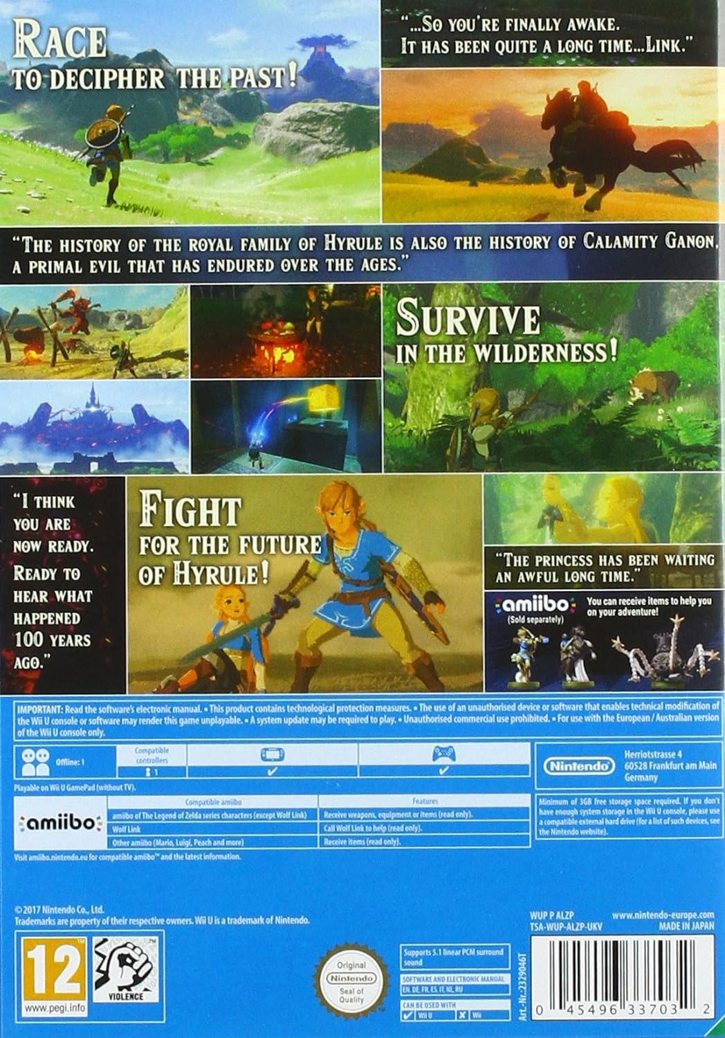 Nintendo the Legend of Zelda Breath of the Wild Nintendo Wii U Video Game image number 6