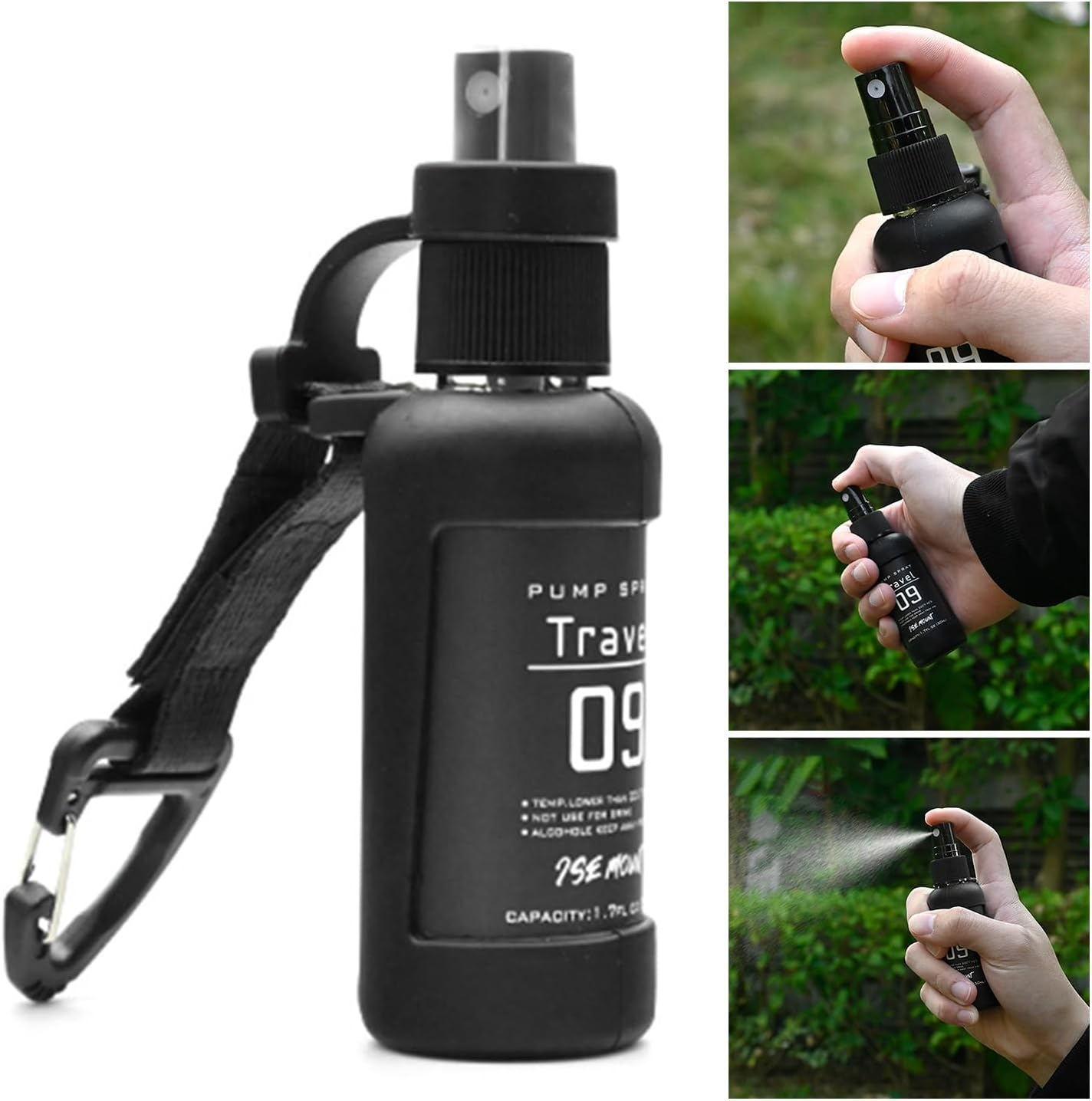 50Ml Liquid Container Refillable Spray Bottle Perfume Container Hanging Sealed Leak Proof Outdoor Camping Travel Easy to Use image number 5