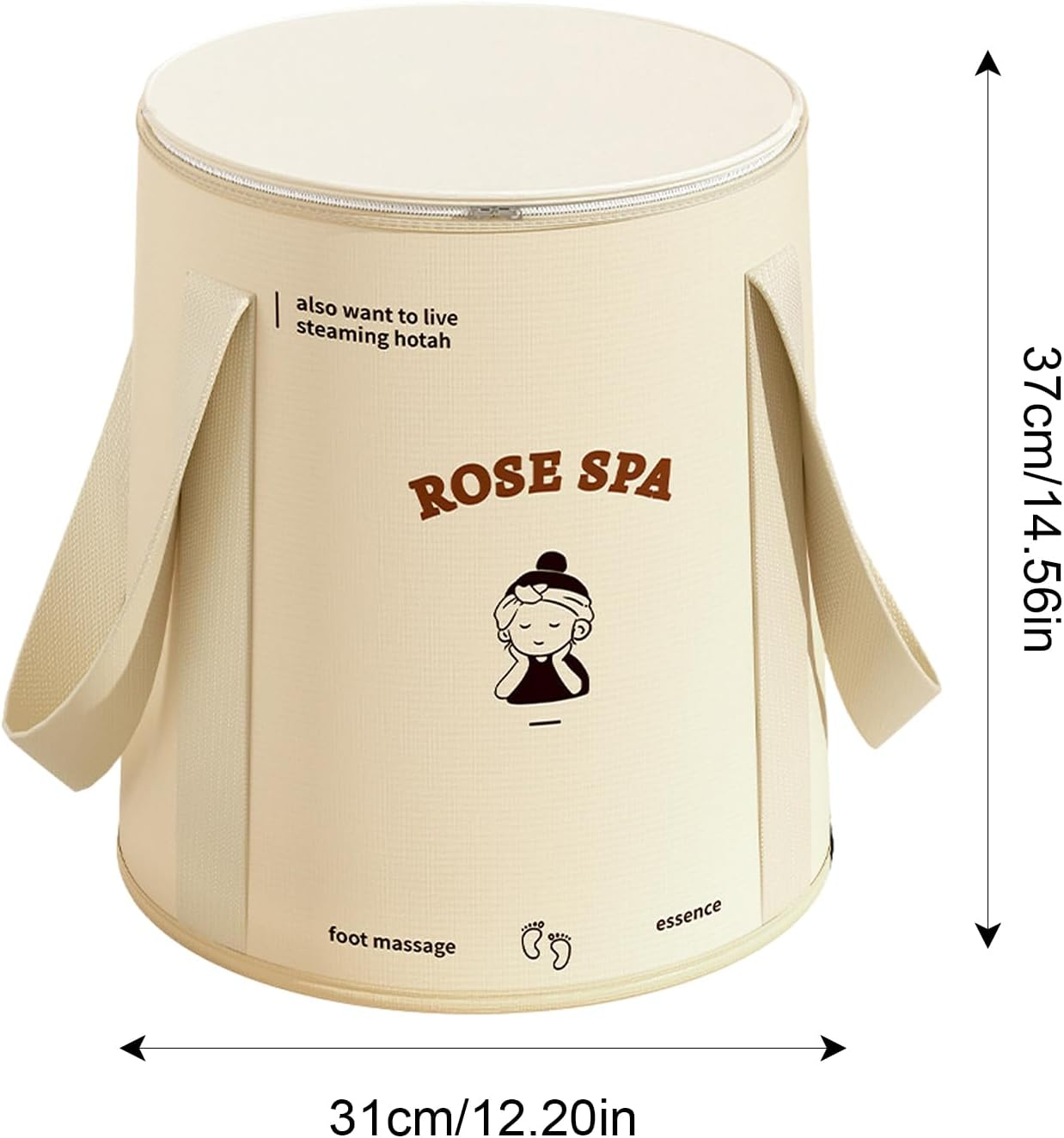 Portable Foot Soaking Bucket,Outdoor Water Container | Leakproof Foldable Durable Large Capacity Universal Collapsible Foot Soaking Basin for Fishing Hiking Spa Travel Borato