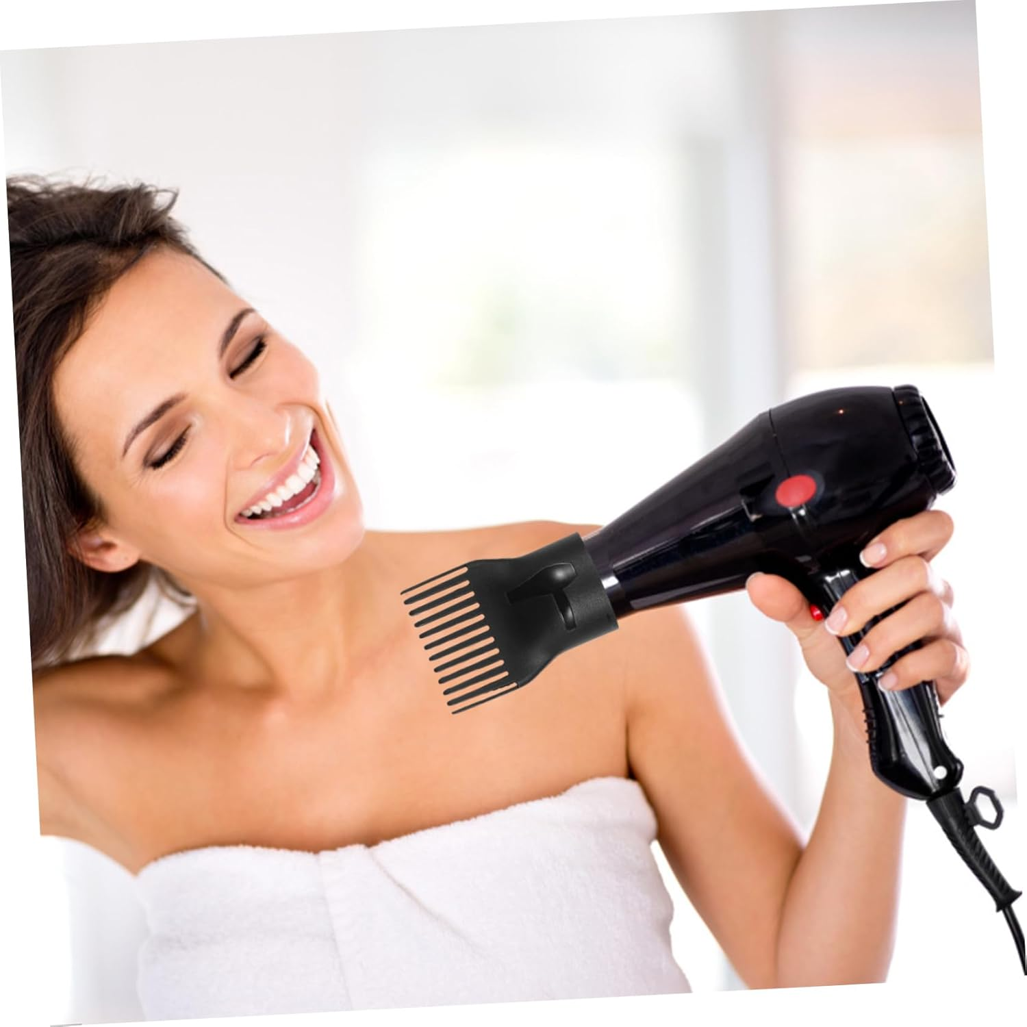 Luxshiny 2Pcs Hair Dryer Attachment Nozzle High Temperature Resistant Blow Dryer Diffuser Narrow Concentrator for Versatile Styling Compatible with Brands image number 5