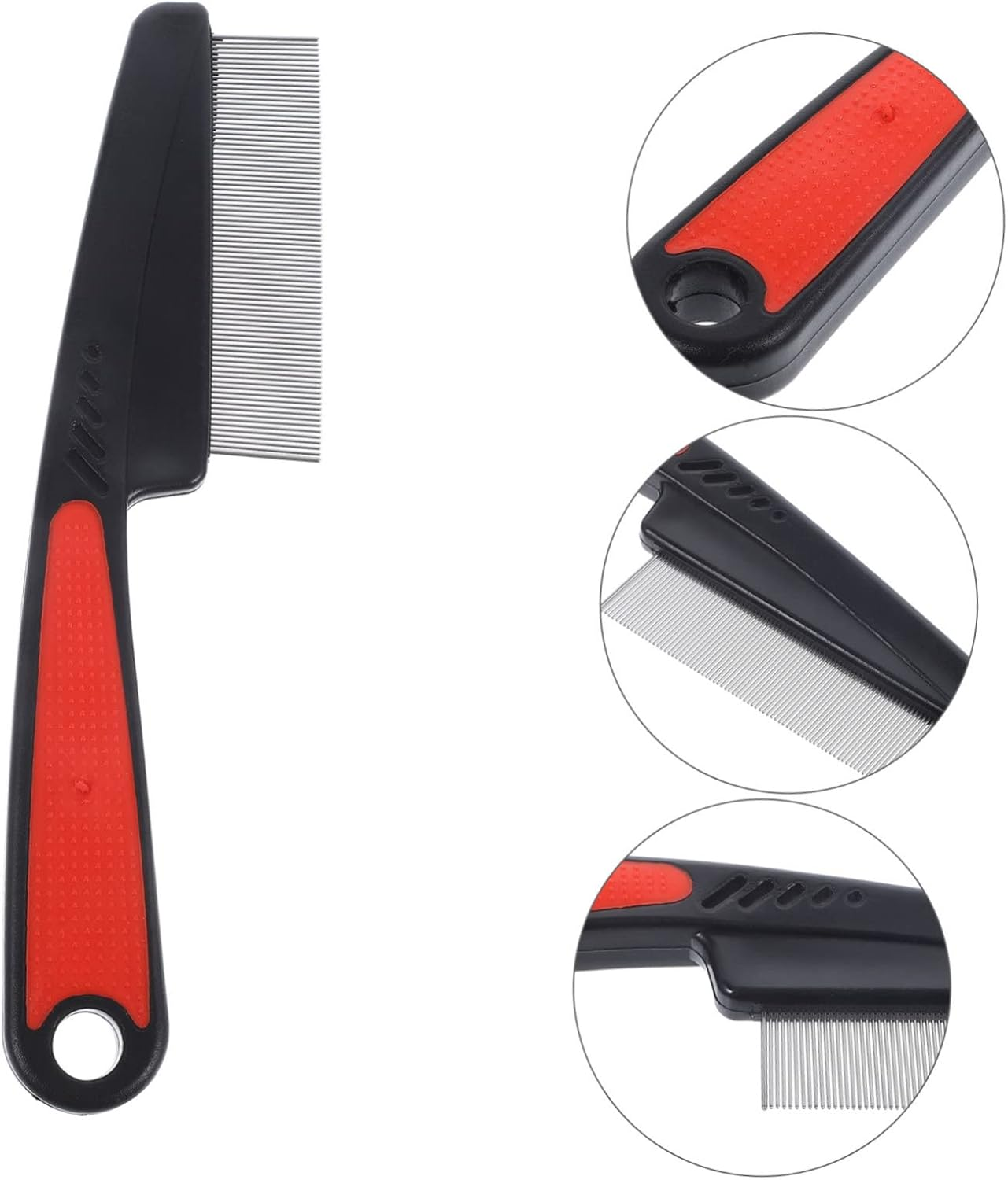 CANIGHT Professional Fine Tooth Comb for Dandruff Scalp Brush Metal Hair Pick for Women Men Kids image number 1