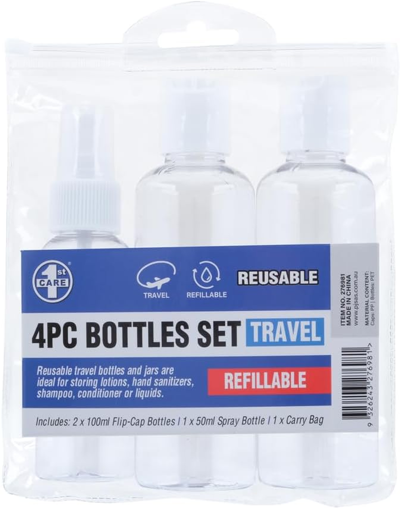1St Care Refillable Toiletry Travel Bottle (3 Pieces Set) image number 4