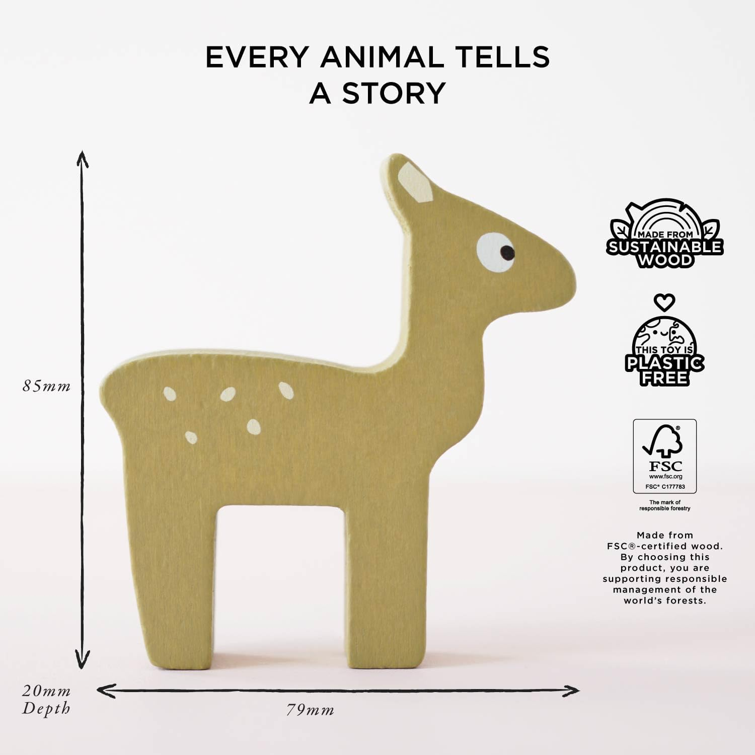 Le Toy Van Petilou Wooden Forest Stacker Tower & Bag Set Premium Wooden Toys for Kids Ages 12 Months & Up image number 6