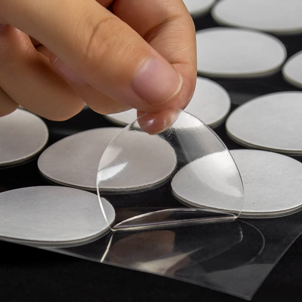 3 Sizes Glue Dots, 1050Pcs Clear Sticky Tack for Crafts, round Double Sided Sticky Dots, No Traces Dots Balloon Glue, Removable Adhesive Wall Putty for Hanging Things (3 Size) image number 4