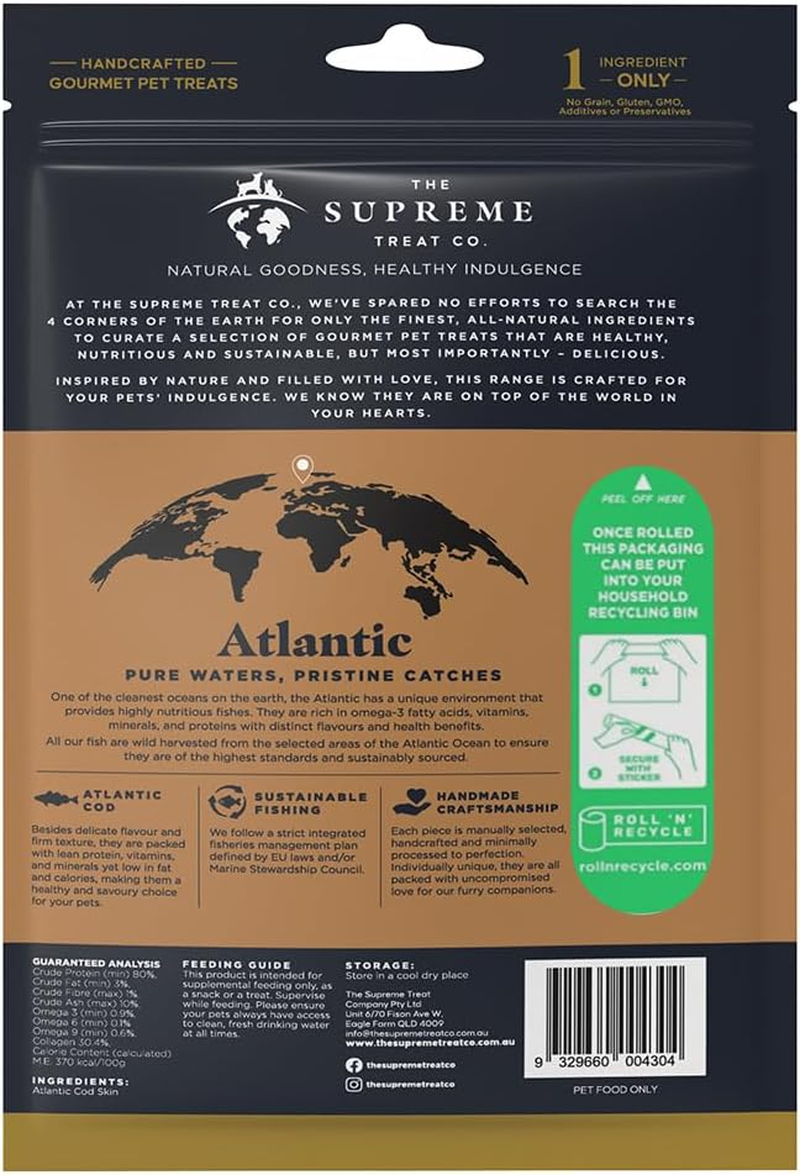 Dog Treats, Cod Skin Chew, 7Pk, 90G image number 1