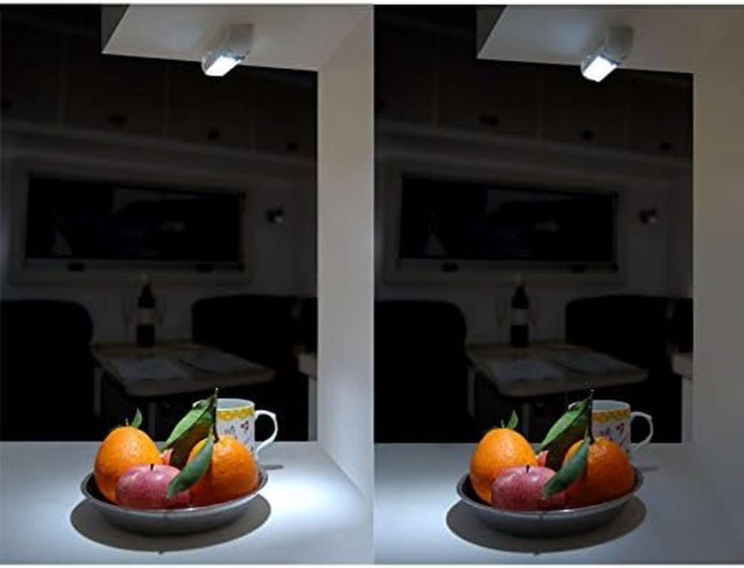 Dream Lighting 12V LED Rail Strip Lights 6 Inches Switched Aluminum Swivel Bar Lamp 156Mmcool White LED under Cabinet Rotating Lighting for RV Motorhome Caravan Boat Marine Yacht Pack of 2 image number 3