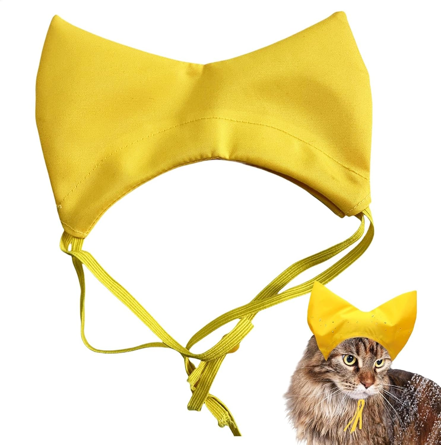 Shurzzesj Dog Shower Cap - Bathing Cap Adjustable Shower Hat Dog Ear Cover - Head Wrap Oxford Cloth, Pet Supplies Waterproof Ear Protection, Grooming Bathing Supplies