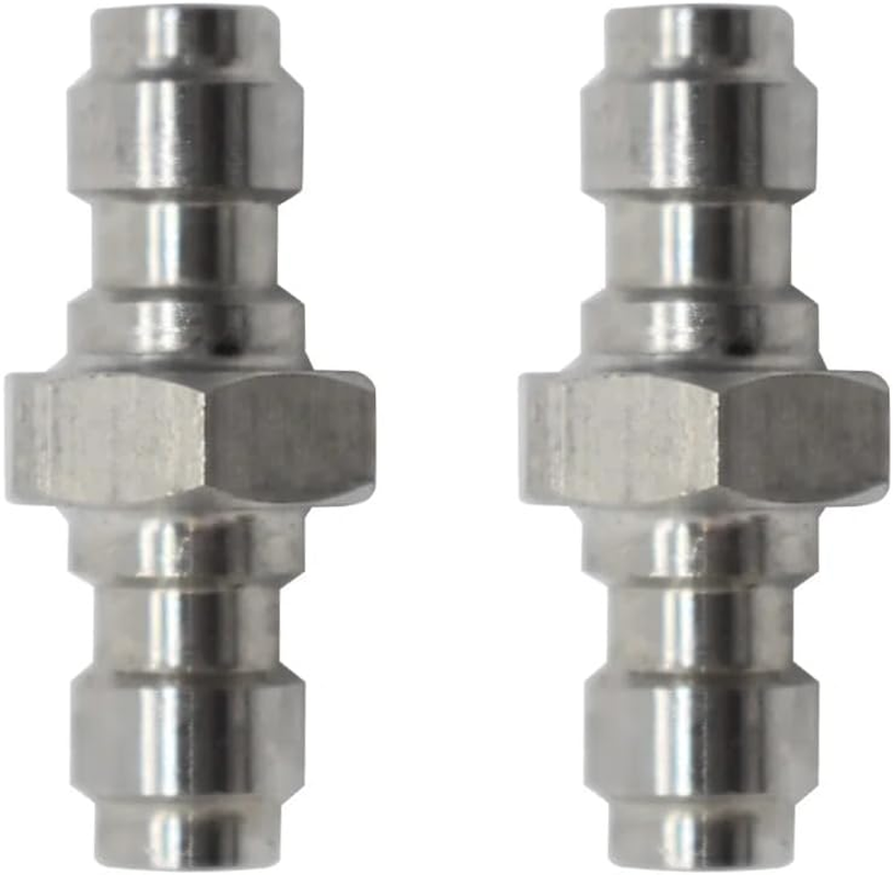 Recdec 2 Pack Garden Hose Quick Connector Coupler Extender Plug Adapter Male to Male 8Mm Adaptor for GHT Quick Connect Fittings Water Pipe Extension image number 3