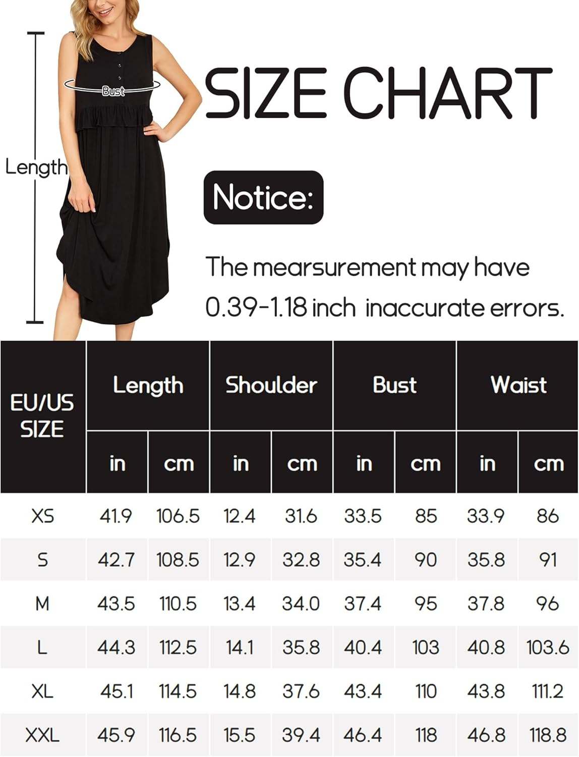 KEOYA Women'S Maternity Nursing Dress Stretchy Sleeveless Breastfeeding Long Dresses Button Front Nursing Clothes image number 6