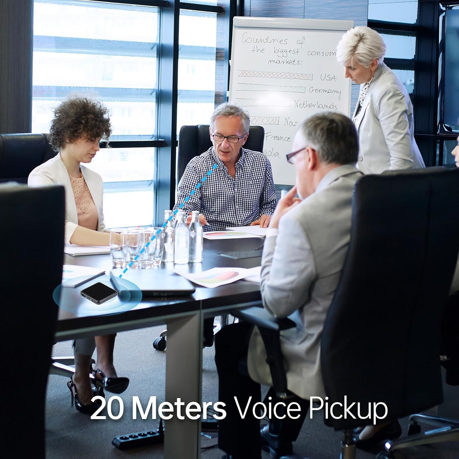 GUYOS 16GB Digital Voice Recorder Voice Activated Recorder MP3 Player HD Recording 14Hrs Continuous Recording and 140Hrs Recorded Files Ideal for Meeting Lecture Interview Class MP3 WAV Record image number 1