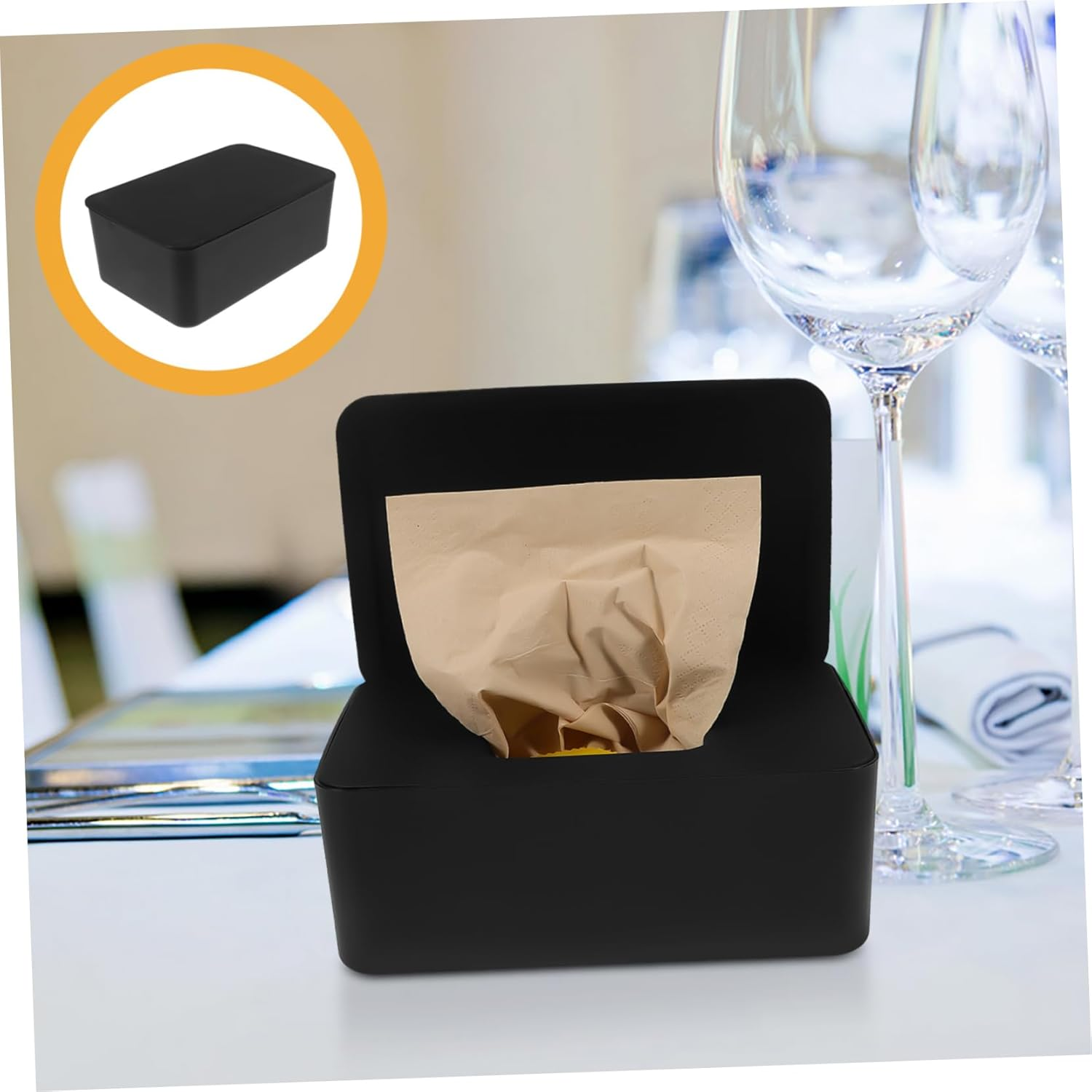 Wet Wipes Storage Box Plastic Wipes Dispenser Lid for Office Car Bathroom Easy Access image number 1