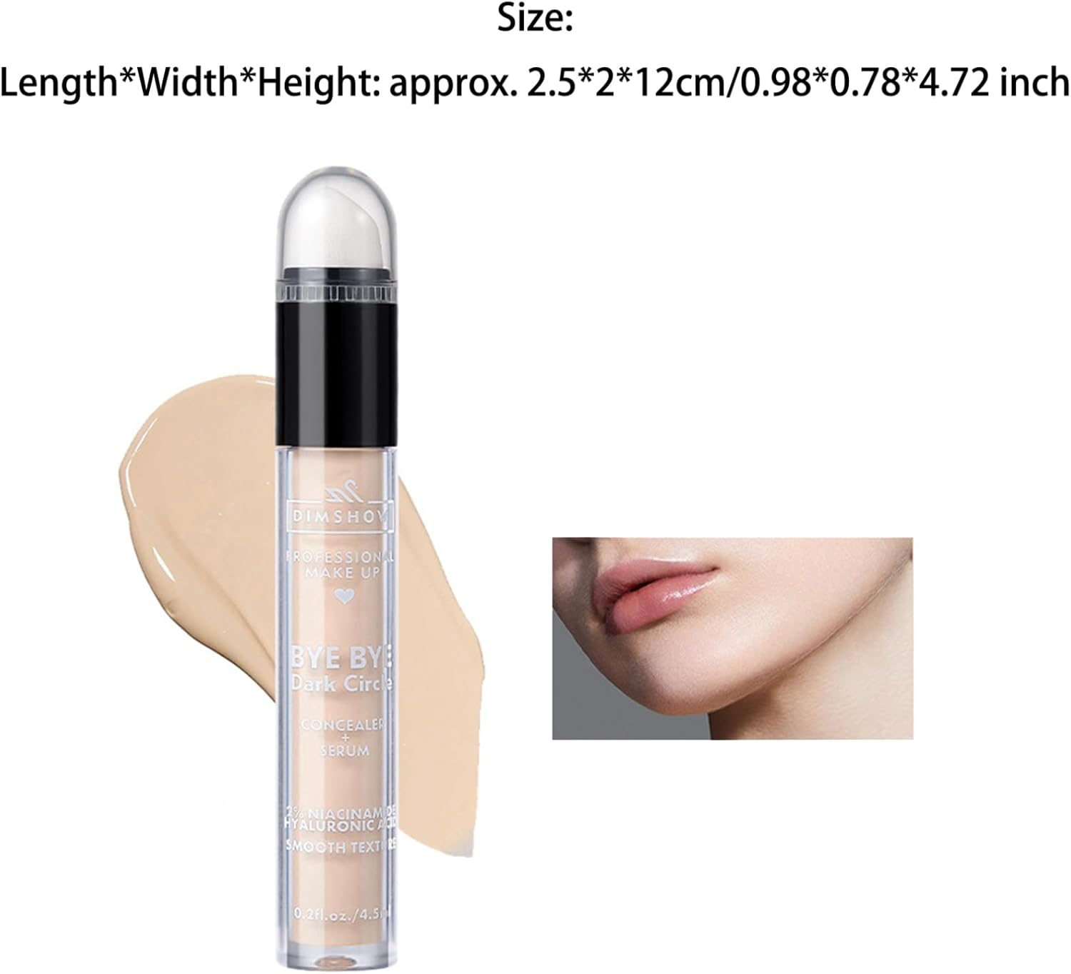 Yizyif Hydrating Light Ivory Concealer Full Coverage Brightening under Eye Makeup for Lightweight Satin Finish Type 1 One Size - Type 3 image number 5
