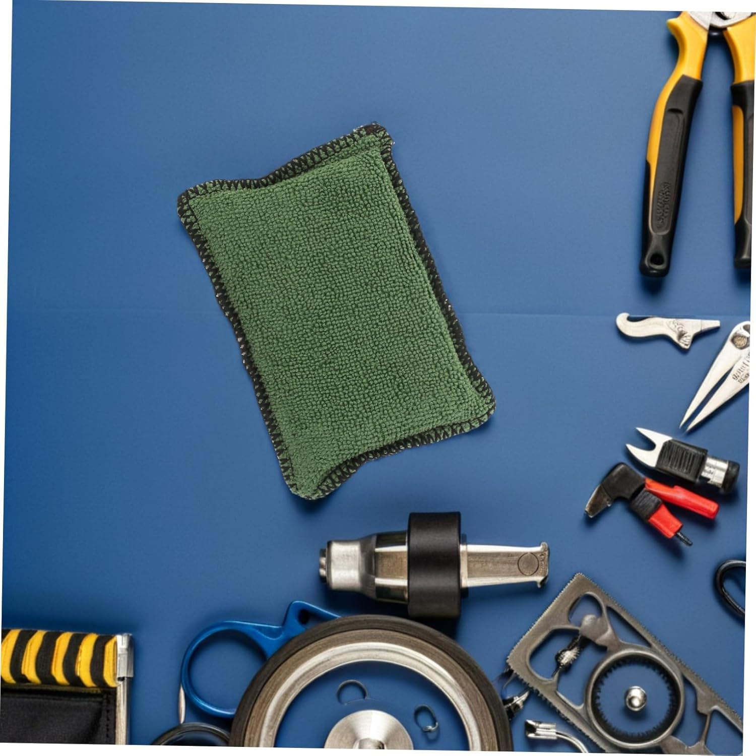 ARTSEWPLY 4Pcs Car Interior Cleaning Sponges Gentle Scratch Scrub Pads for Leather Vinyl Plastic Seats Dashboard Windows Compact Automotive Brush Tool for Windshield Truck Boat Motorcycle image number 2