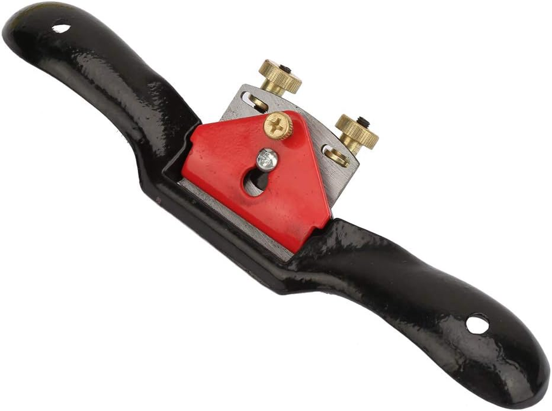 10 Inch Woodworking Plane Spokeshave, Steel Hand Trimming Tool with Double Screw Thickness Adjustment, for Curved and Irregular Wood Surfaces, for Woodworking Enthusiasts And image number 6