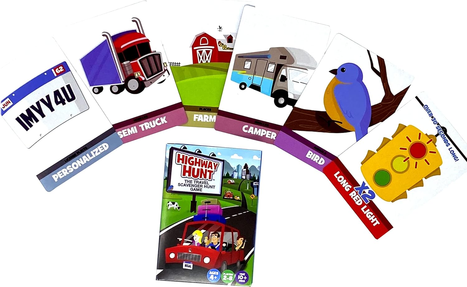 Regal Games - Highway Hunt Card Game - Travel Scavenger Hunt Game - for Family Vacations, Car Rides, & Road Trips - 2.75&rdquo;X 4&rdquo; Card Size - 54 Count - 2-8 Players, Ages 4+ image number 6
