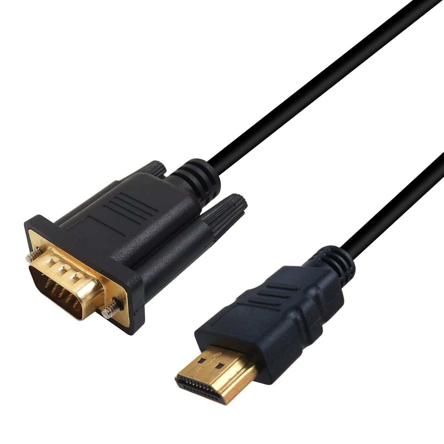 Lingsee HDMI to VGA 1.8M, Uni-Directional HDMI to VGA Cable (Male to Male) 1920X1080@60Hz Compatible for Computer, Laptop, PC, Monitor, Projector, HDTV image number 1