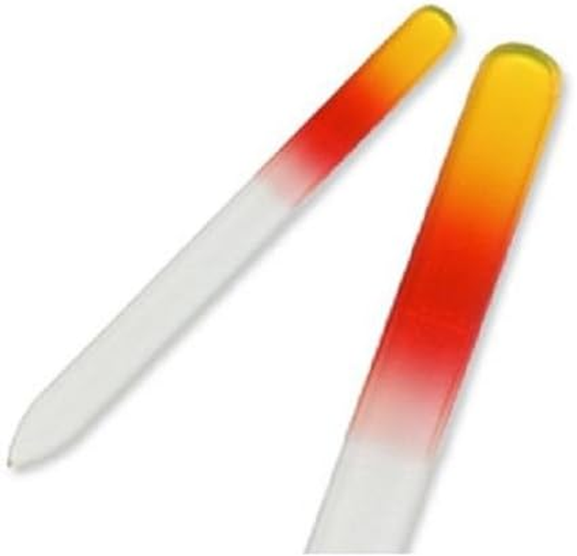 Brajek Glass Nail File 140Mm Single Sided (Orange Gradient #01) image number 2