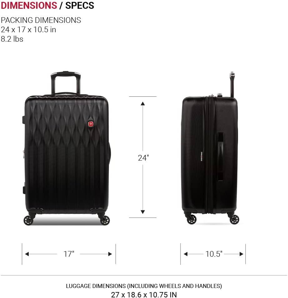 Swissgear 8018 Hardside Expandable Luggage with Spinner Wheels