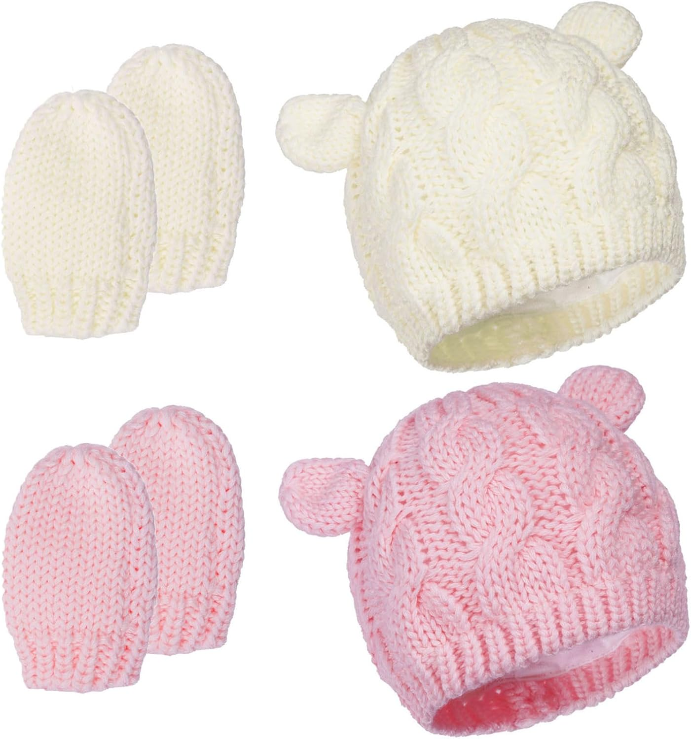 UYIOYO Newborn Winter Beanie Hats and Gloves
