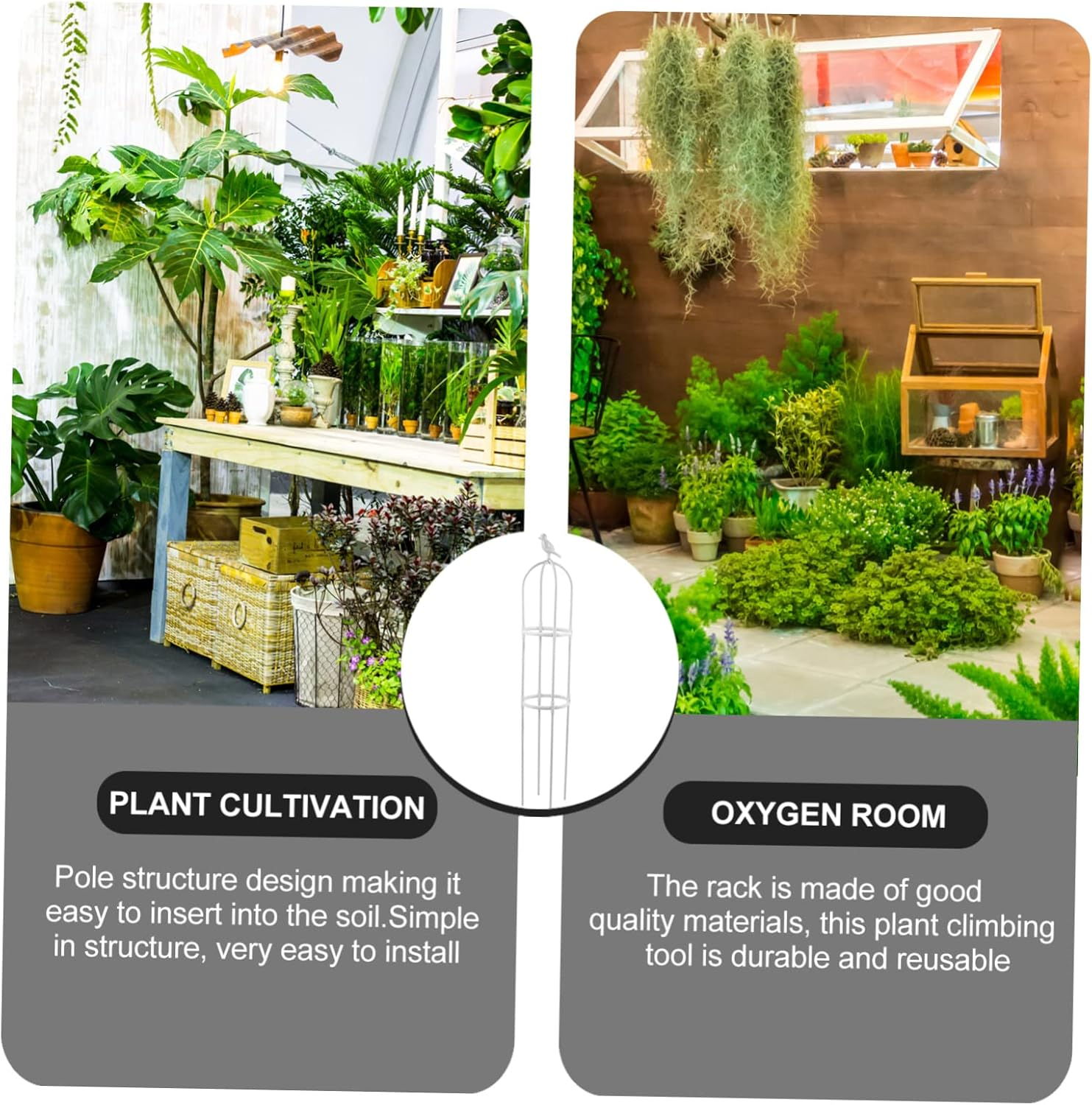 Milisten Plant Climbing Pergola for Garden Shelves Indoor Plant Trellis Gardening Vine Support Rack Weather-Resistant - Black image number 5