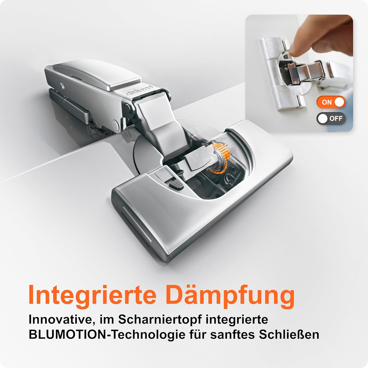 Blum 2 X Clip Top Blumotion Furniture Hinge 110&deg; Straight with Spring, Corner Stop + Blum Clip Eccentric Cross Mounting Plate, Steel, Screw Variant, Distance 0 Mm, Pot Hinge Diameter = 35 Mm image number 1