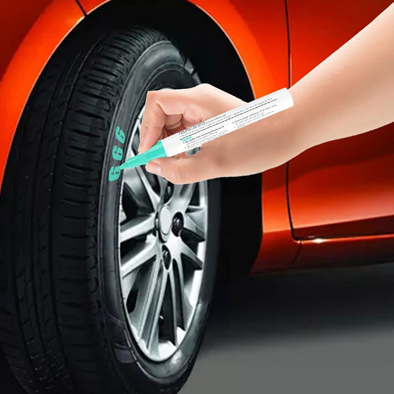 Tire Pens, Car Tire Paint Pen, Car Paint Pen, Paint Pen for Car Tires, 1 Pcs Waterproof Professional Car Pencil Tire Paint Pen Mark Pens(Green) image number 4
