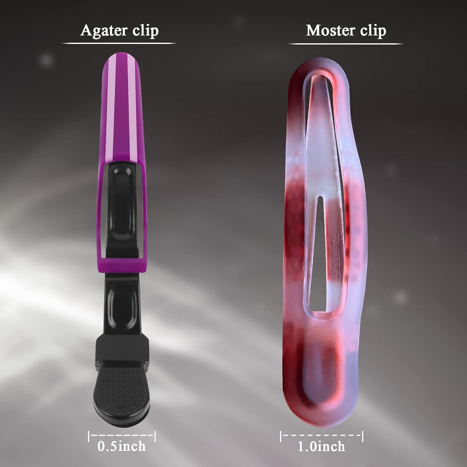 Pastel Alligator Hair Clips 8 PCS for Styling Sectioning, Monster Clips for Hair, Big Hair Clips for Styling Duckbill, Hair Styling Clips with Non-Slip Aligator Clips--Monsters image number 6