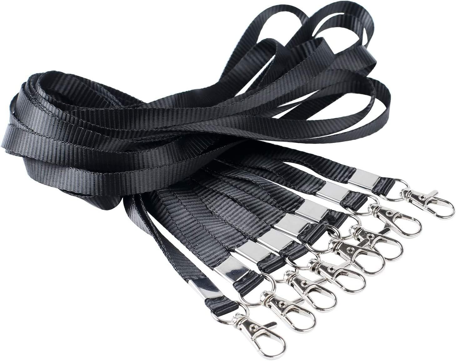 30Pcs Black Name Tag Lanyards ID Holder Lanyards for ID Badges, Multi-Purpose Badge Holder Strap for Teacher, Suitable Lanyards for Car Keys, Wallet, Whistles image number 3