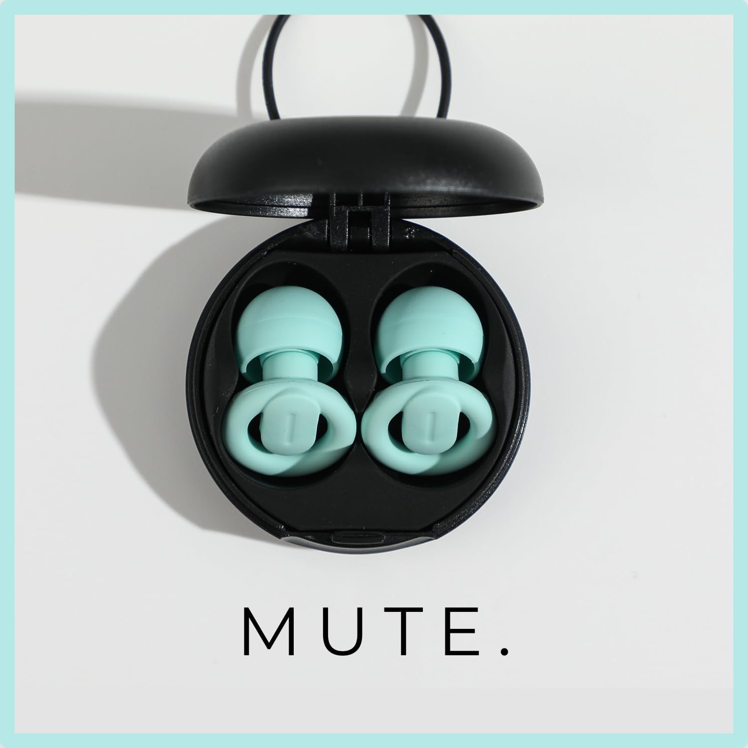 Mute.Produkten - Ear Plugs - Noise Reduction & Cancelling - SNR 33Db - Suitable for Sleep, Work, Travel, Flying, Music Concerts & More (Light Blue, One Size) image number 3