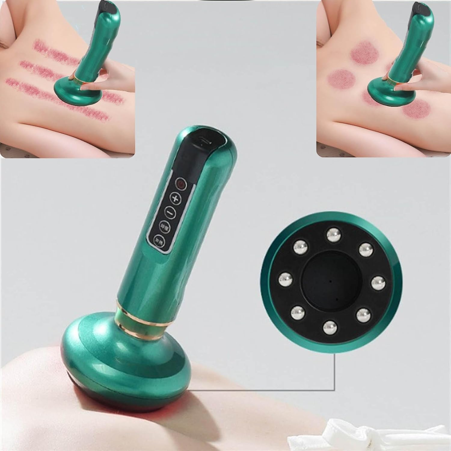 Bluile Cellulite Massager, Bluile anti Cellulite Massager, Handheld Cellulite Massager, Rechargeable & Cordless Anti-Cellulite Massager, Bluile Cellulite Popper (Red Light,Green) image number 6