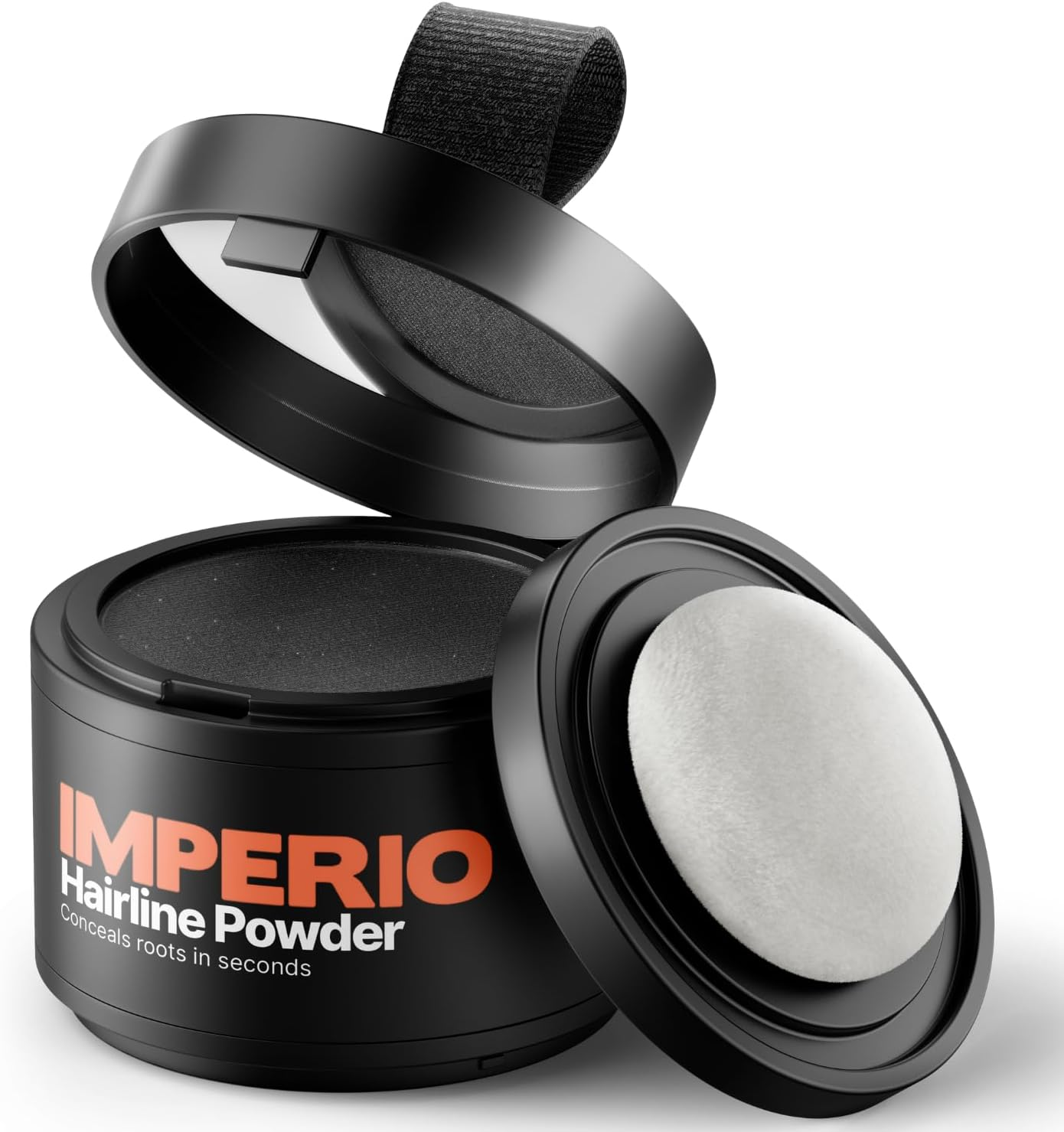 IMPERIO Powder Root Concealer - Hair Thickening for Women and Men, Waterproof Makeup for Concealing Roots - 4 G (Dark Brown)