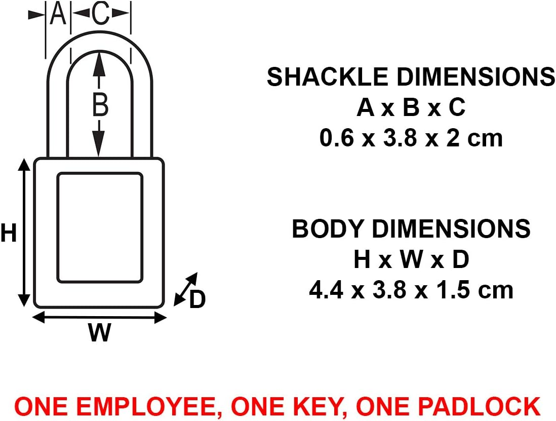 Master Lock 410 KD Safety Padlock, Red