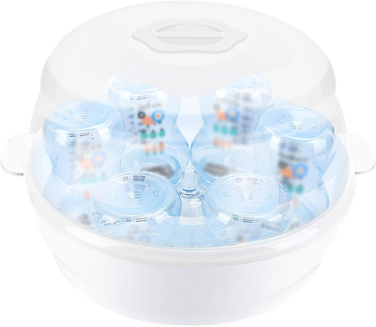 Microwave Bottle Sterilizer, Microwave Bottle Sterilizer Steam Sterilizer Fits 6 Baby Bottles for Baby Bottles Pacifiers Cups Disinfect in 2-6 Minutes image number 5