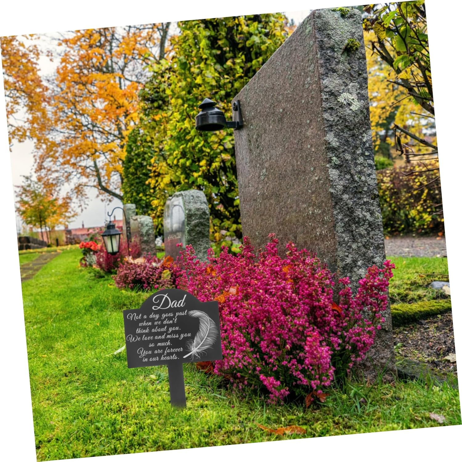 Kisangel Outdoor Cemetery Decoration Grave Marker Stand Lightweight Decorative Stake