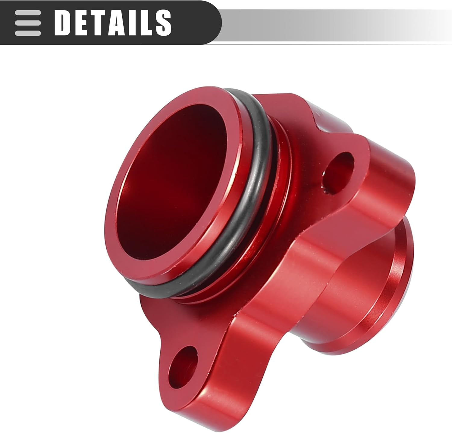 Aluminum Water Hose Fitting Kit with Clamp,Replacement for BMW 335I/335Xi/135/330I/530Xi,Oem 11537541992/11537544638, Engine Coolant Hose Fitting Kit (Red) image number 3