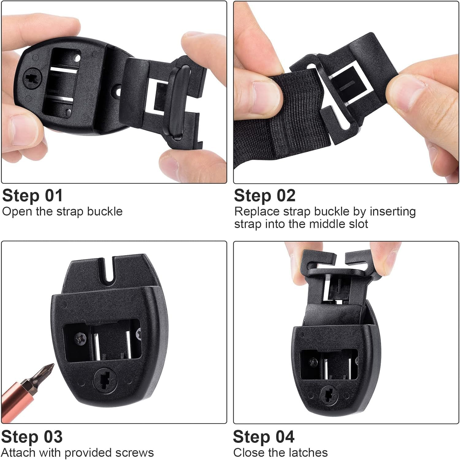 4 Piece Set Hot Tub Cover Latch Repair Kit with Key and Screws, Hot Tub Cover Latch Repair Kit with Key and Screws, Plastic Hot Tub Cover Clips Replacement Latch Repair Kit image number 5