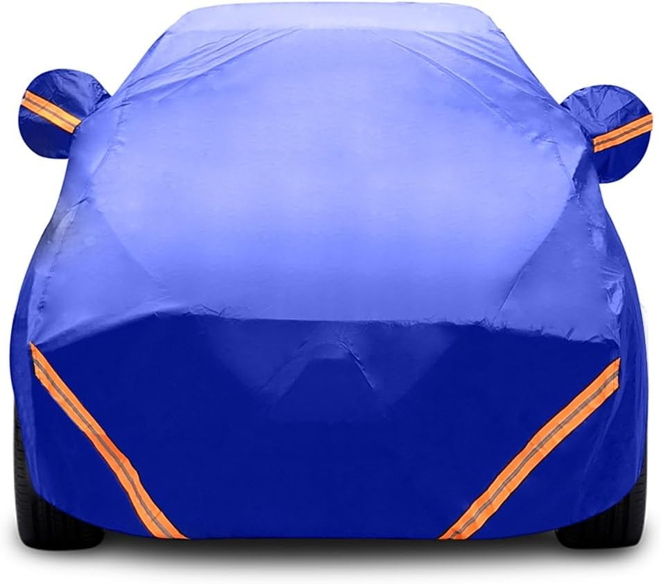 Car Cover for Toyota GT86/GR86, Universal Car Top Cover, for Outdoor Indoor Dustproof, with Side Zipper Reflective Strip(Black,Gt86 2017)