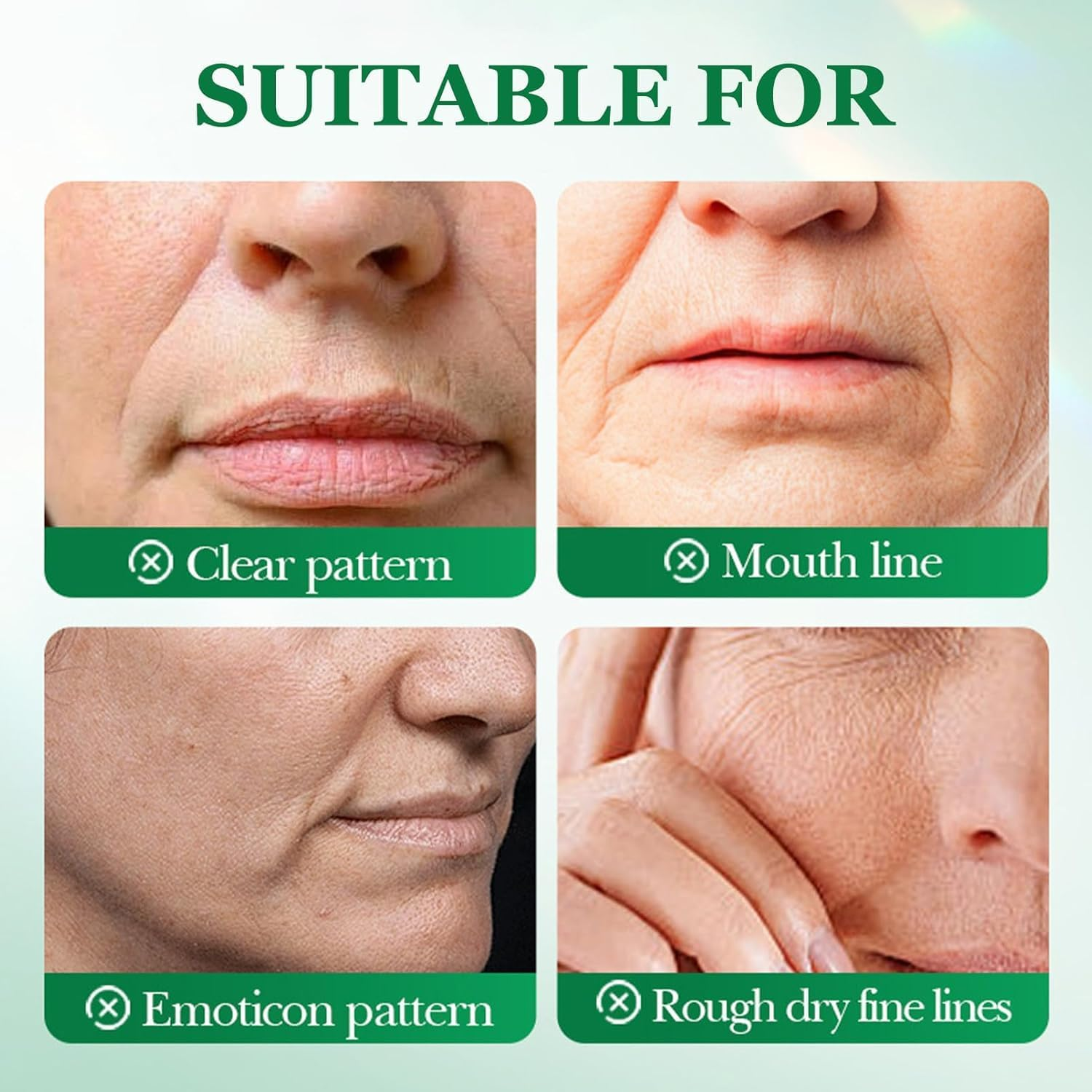 Smile Line Patches, Anti-Wrinkle Facial Patches with Hyaluronic Acid & Collagen for Moisturize and Smooth Fine Lines Wrinkles, Face Lifting Mask for Hydration Firm Skin Daily Skin Care for Women image number 1