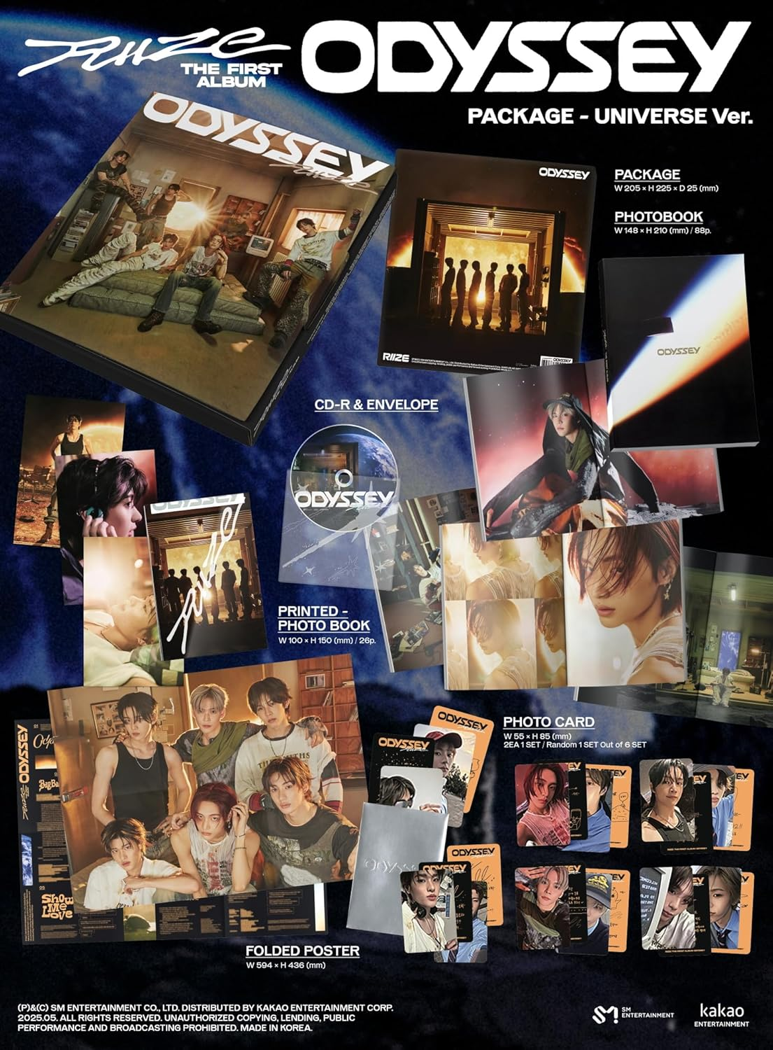 RIIZE ODYSSEY 1St Album with Tracking Sealed (Pacakge Set(Earth+Universe)) image number 5