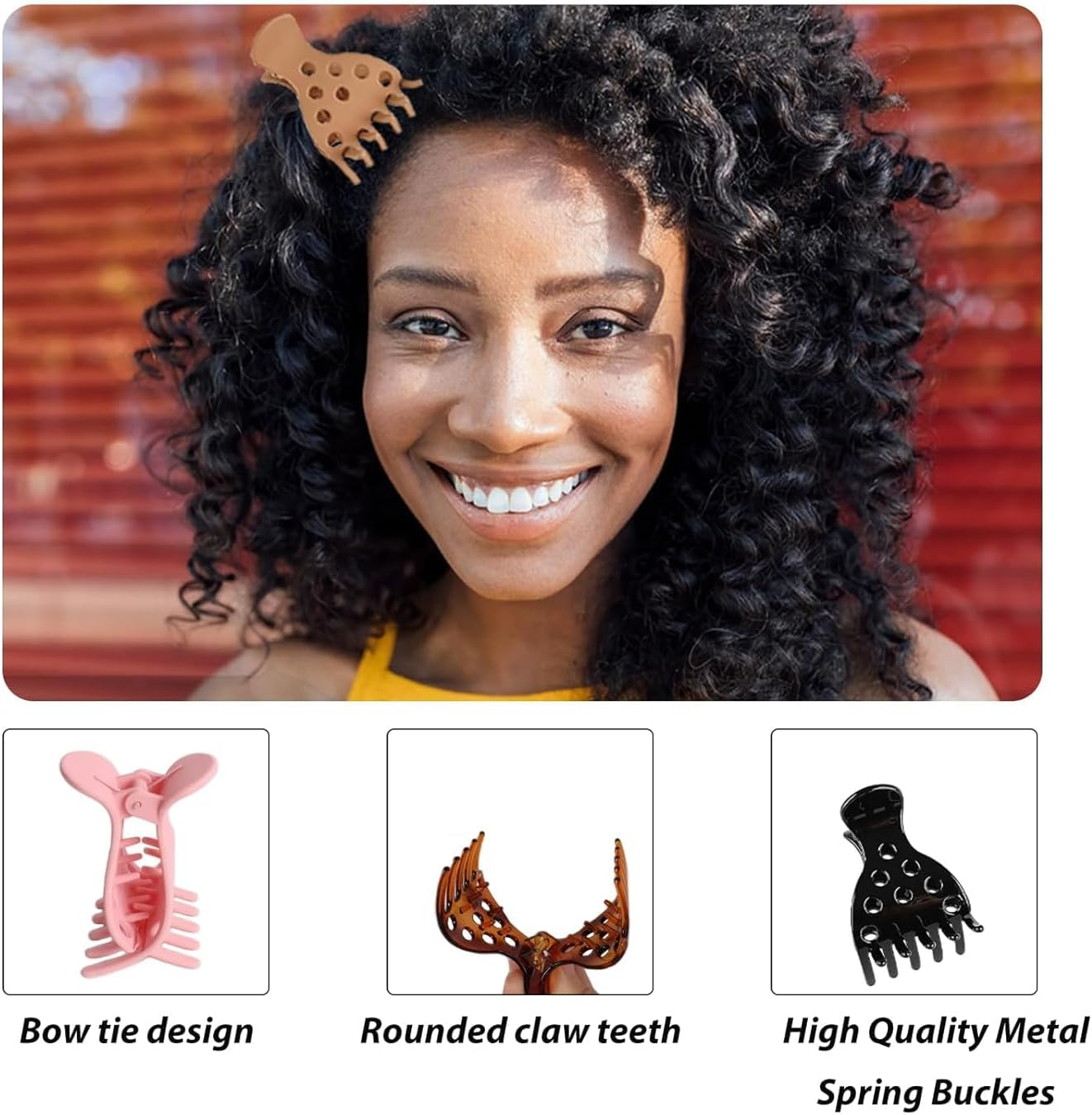 Jaw Clamps Volume Curly Hair Claw, 6Pcs Anti-Slip and Anti-Wrinkle Volume Root Clips, No Crease Hair Root Lifting Clips for Natural Volume Curls image number 4