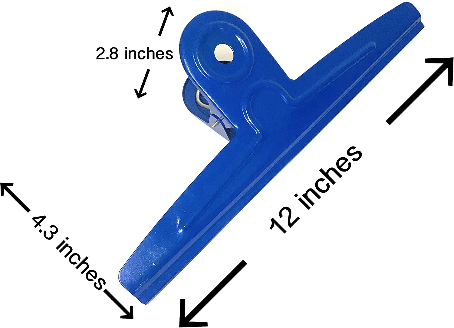 Extra Large Bulldog Clip 1 Foot Long by Dysix6, Heavy Duty Metal Giant Jumbo Paper Clamp Binder Clip for Drawing Board, Artists, Teachers, Home, Office Supplies, 12 Inch/30 Cm 30 Cm / 11.8 Inch Blue image number 6