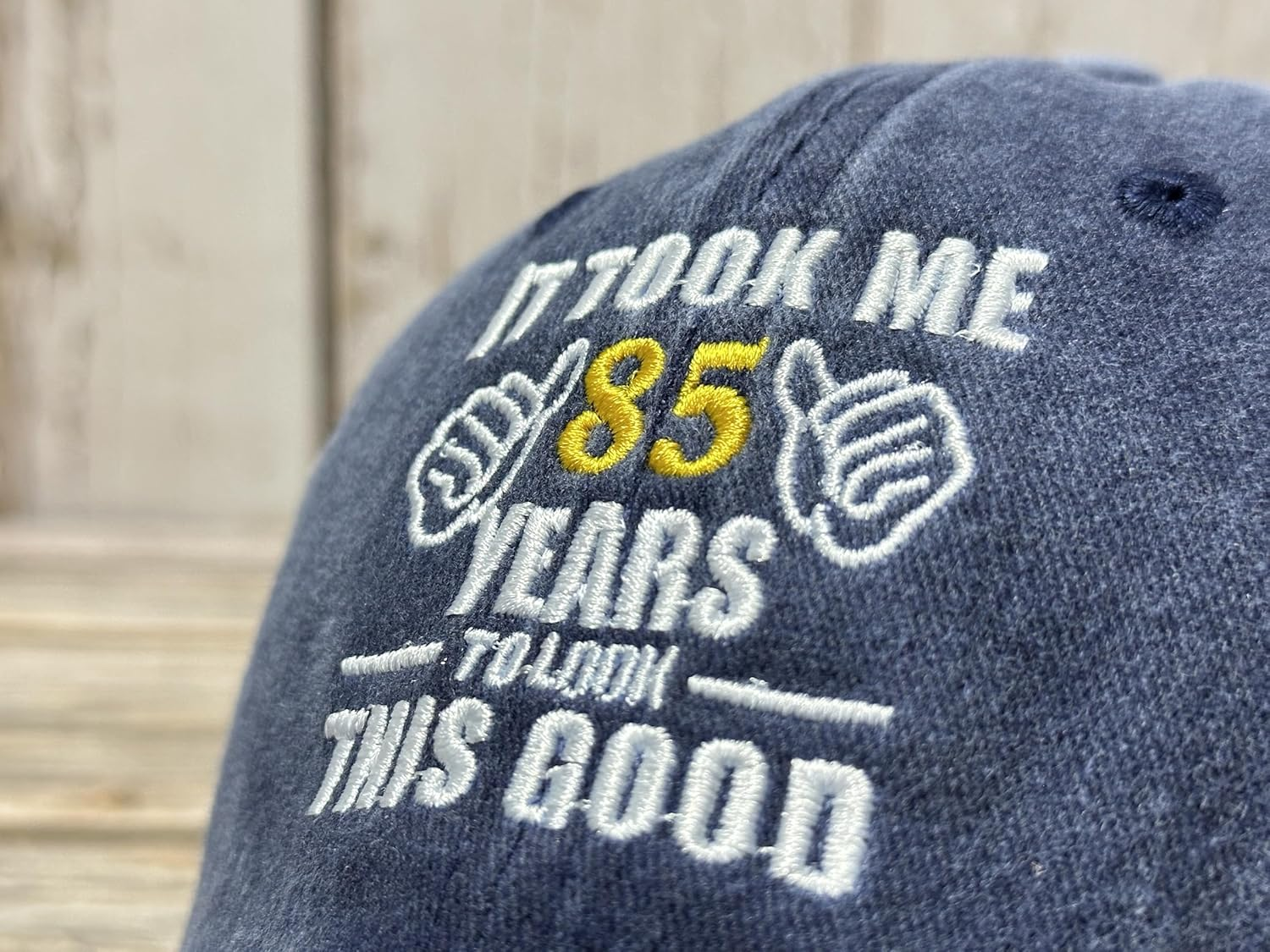 Enodtter 85Th Birthday Gifts for Men Women, It Took Me 85 Years to Look This Good Hat, Navy Blue Embroidered Baseball Cap Dad Hats image number 5